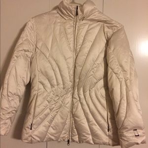 White pearl ski jacket